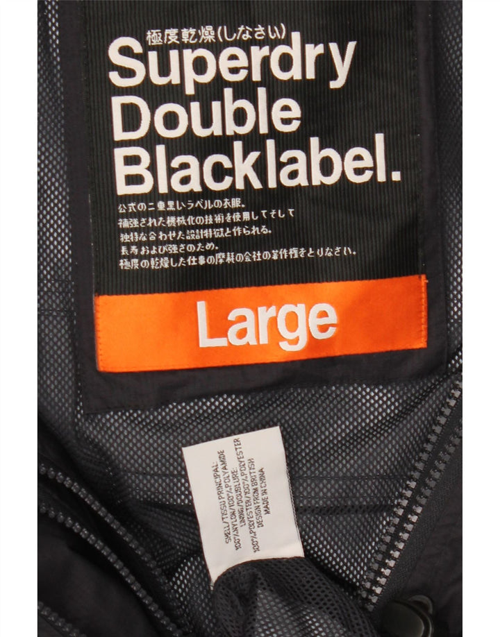 Superdry Chubasquero para hombre UK 40 Large Nylon azul marino