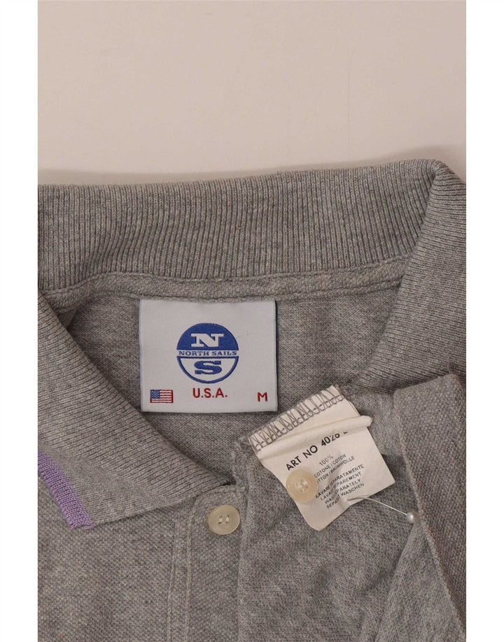 North Sails Polo De Hombre Con Estampado De Algodón Color Block Gris Medio