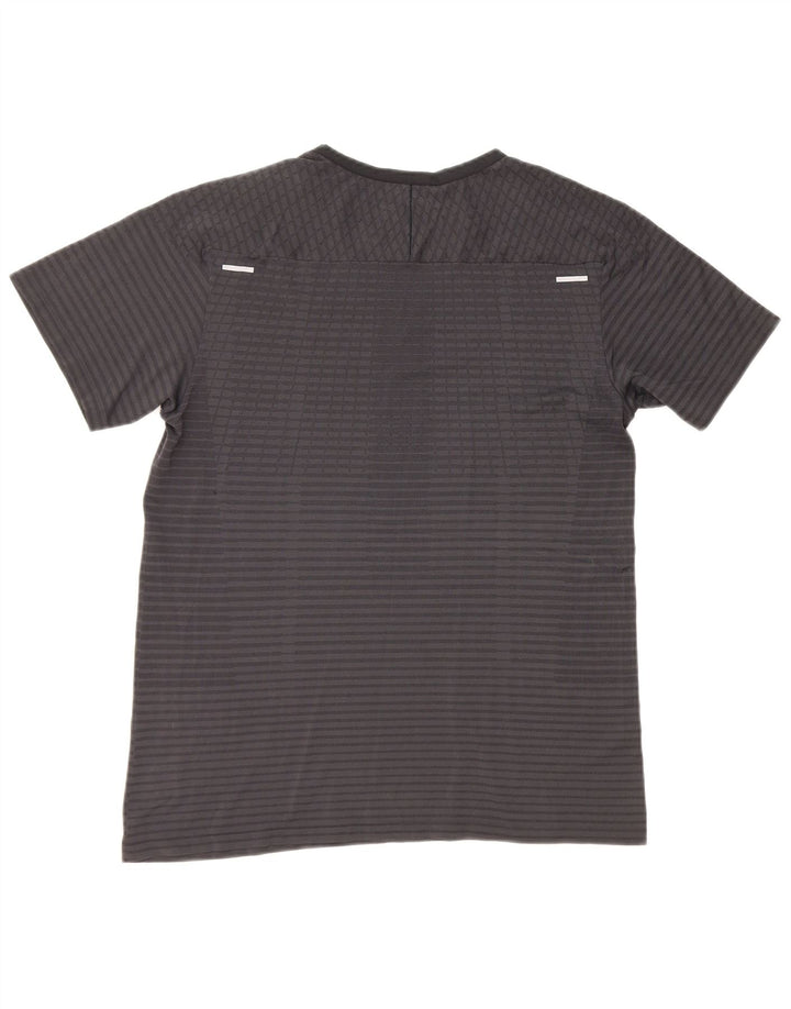 Camiseta Nike Dri Fit para hombre con rayas verticales en gris medio