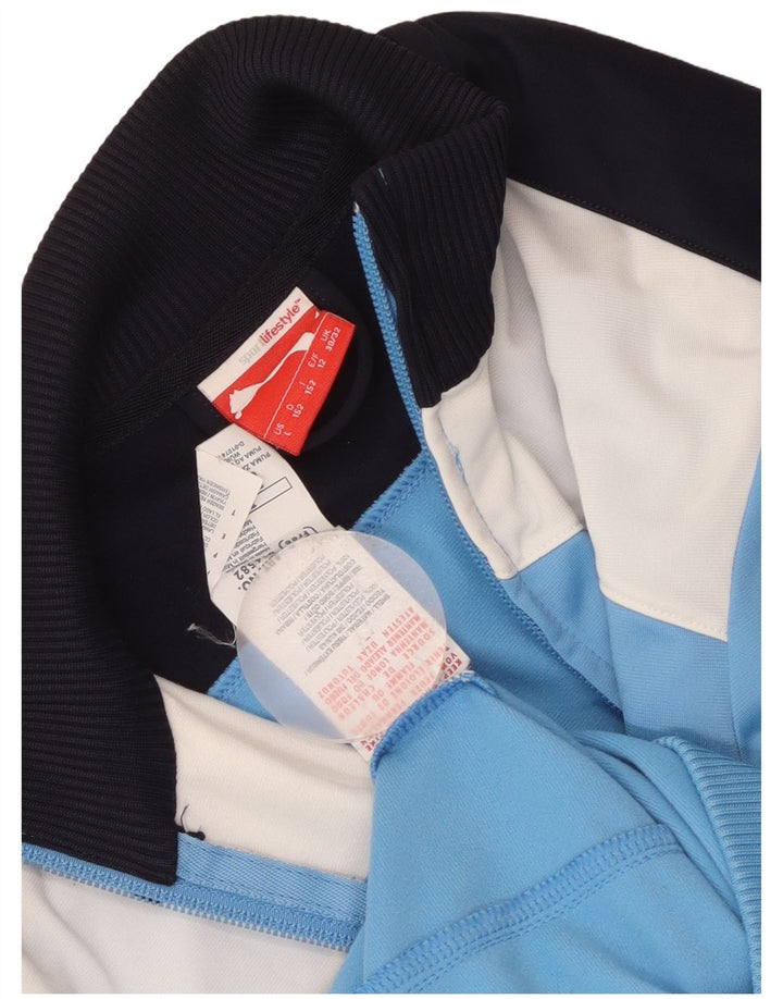 Puma Chaqueta de chándal para niña 11-12 años Azul Colorblock Poliéster