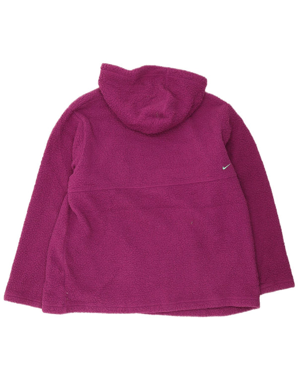 Nike - Jersey de forro polar con capucha Therma-Fit para mujer, talla 40, XL, poliéster morado
