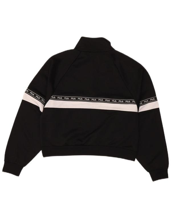Fila Sudadera gráfica para mujer Jumper UK 44 Medium Black Colourblock Sports