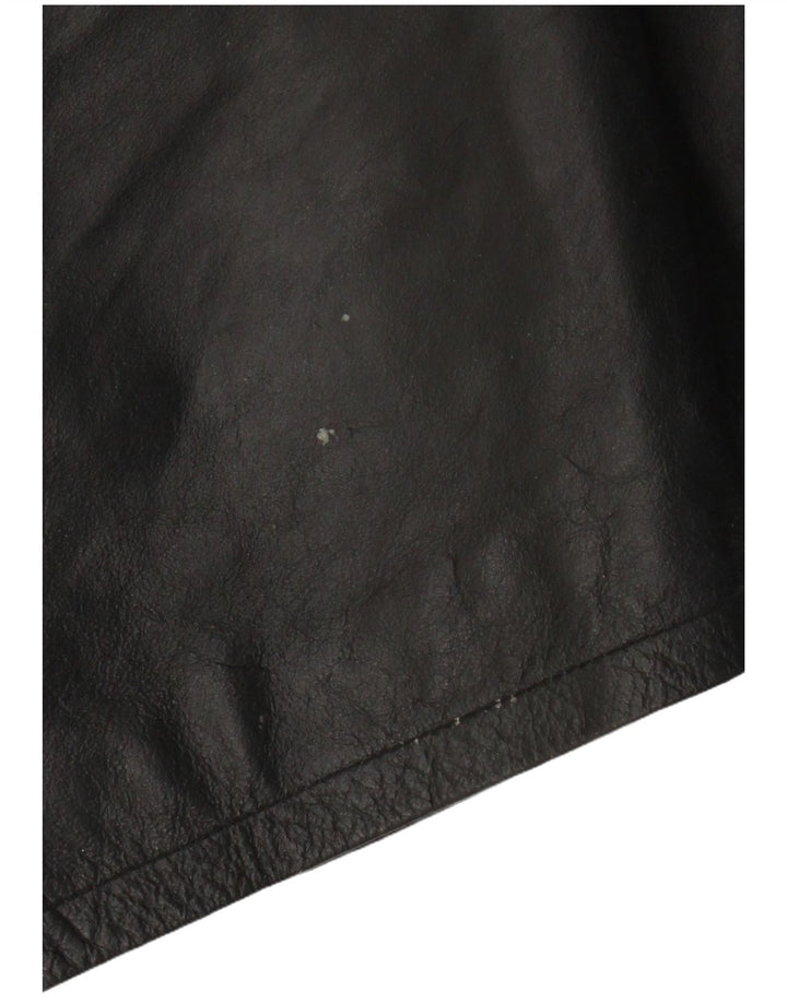 VINTAGE Chaqueta de cuero para hombre IT 54 2XL Cuero negro