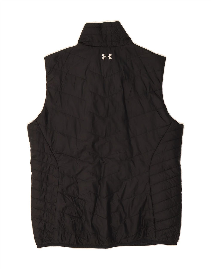 UNDER ARMOUR Womens Cold Gear Oversized Padded Gilet UK 10 Small Black Vintage Under Armour and Second-Hand Under Armour from Messina Hembry 