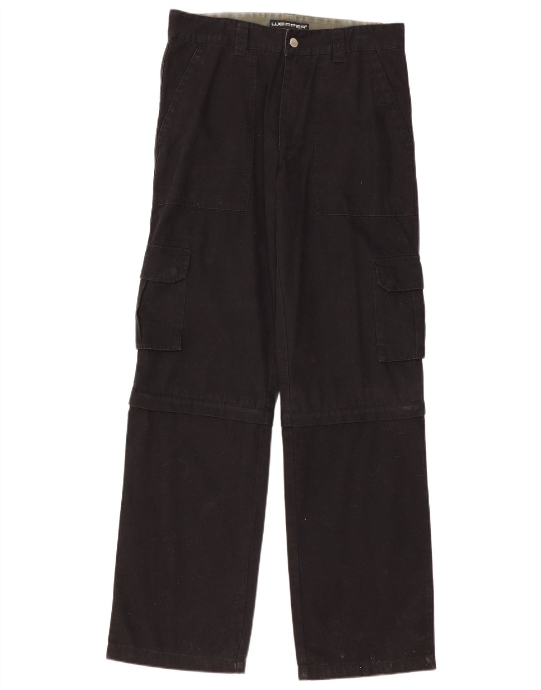 Weipper Pantalón cargo recto para hombre W34 L34 Algodón negro