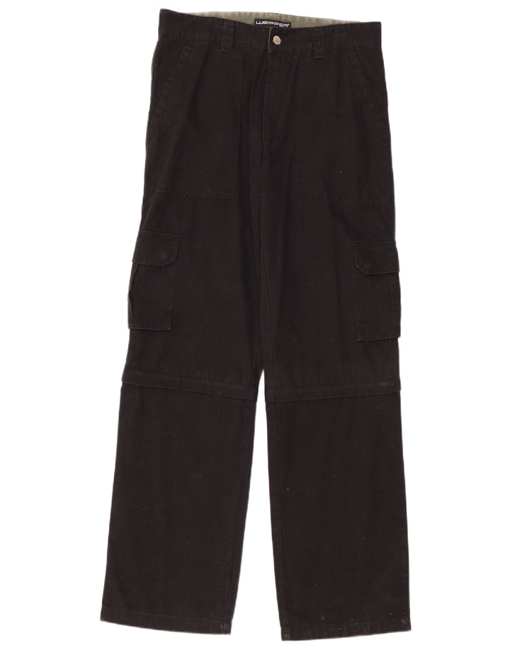 Weipper Pantalón cargo recto para hombre W34 L34 Algodón negro