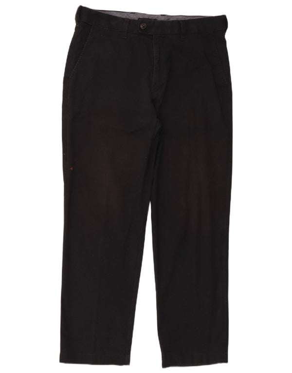 Marks & Spencer Pantalones de traje rectos para hombre W34 L29 Algodón negro