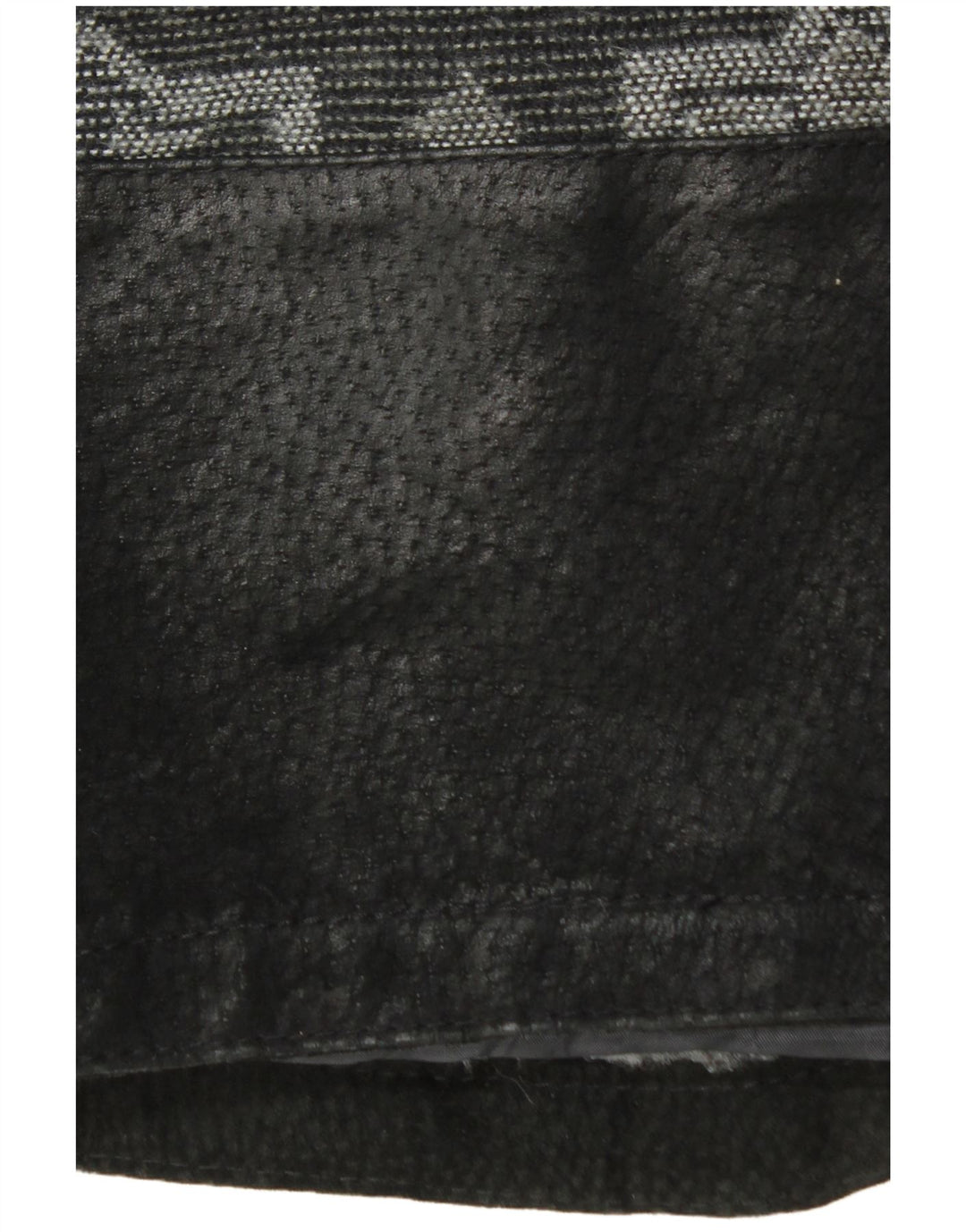 Vintage chaqueta de cuero para hombre Reino Unido 42 XL negro Fair Isle cuero