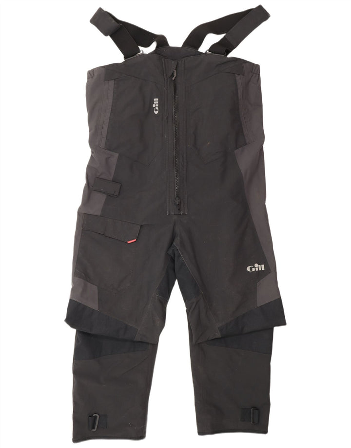 GILL Hombre Cargo Peto Pantalón Impermeable Grande Nylon Negro Náutico