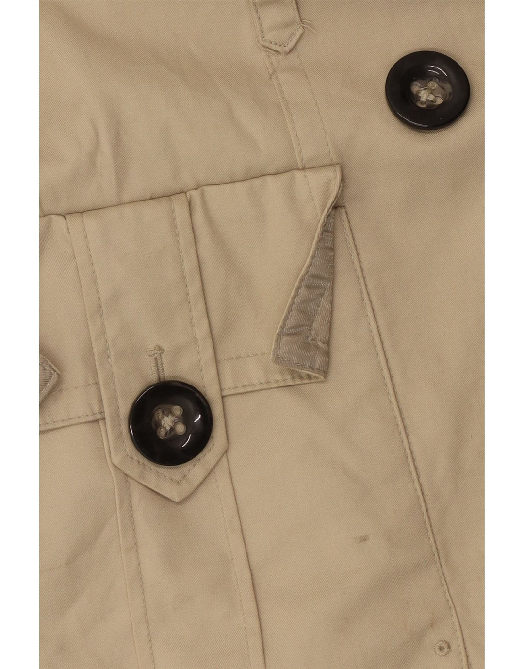 Zara Mujer Gabardina UK 44 Grande Nylon Beige