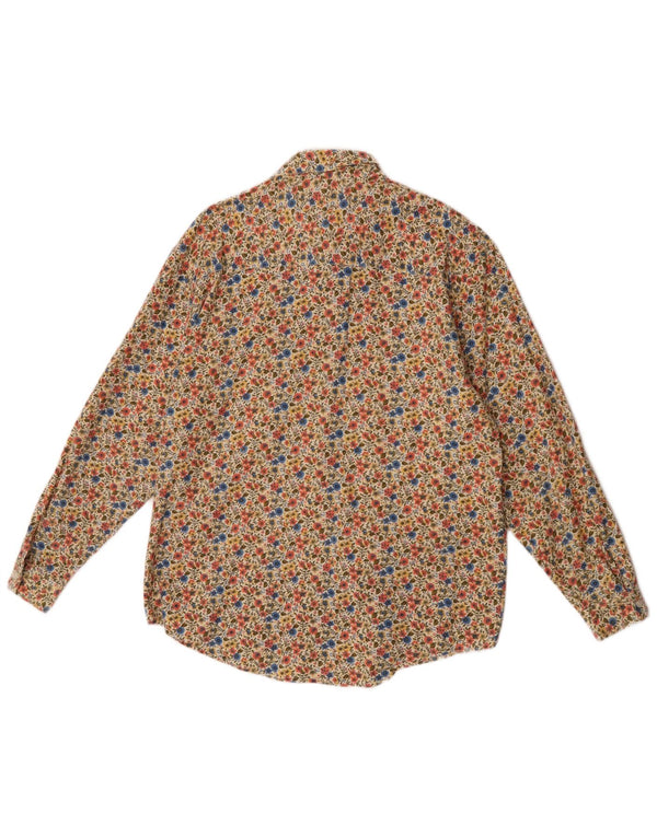Camisa vintage para mujer IT 42/44 Algodón floral multicolor grande