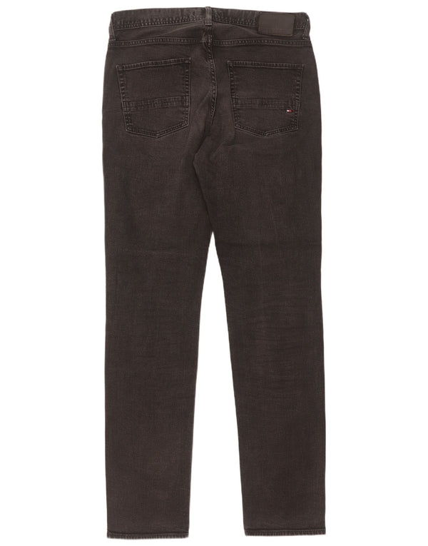 Tommy Hilfiger Vaqueros rectos elásticos Denton para hombre W34 L36 Algodón negro