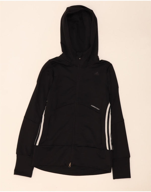 Adidas Clima 365 Zip Sudadera con capucha para mujer Reino Unido 12 Mediano Negro Poliéster