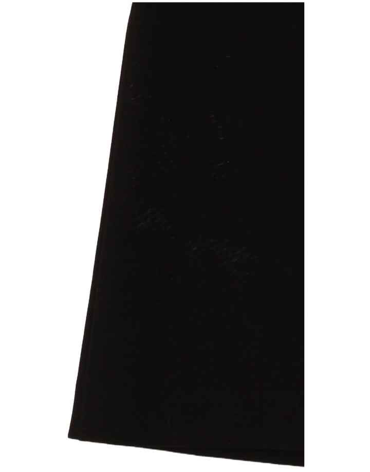 VINTAGE Pantalón Chino Bootcut Mujer Medio W30 L32 Poliéster Negro