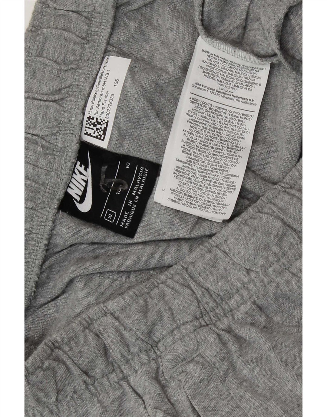 Nike Pantalones cortos deportivos para hombre XL Gris Algodón