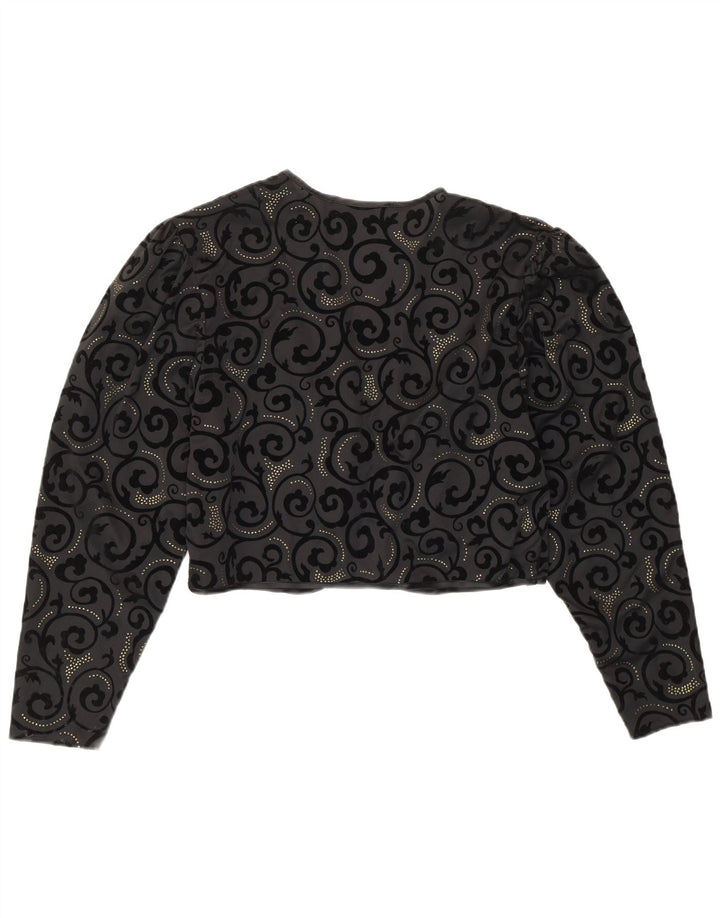 Brigitte Both Top Bolero para Mujer EU 42 Grande Poliéster Paisley Negro