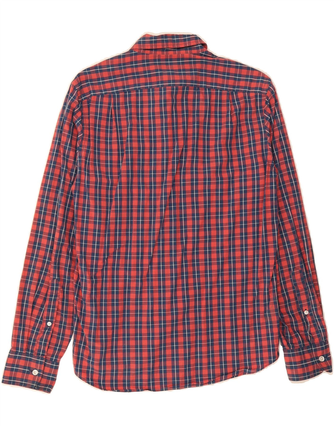 J. CREW Mens Slim Shirt Small Red Check Cotton Vintage J. Crew and Second-Hand J. Crew from Messina Hembry 