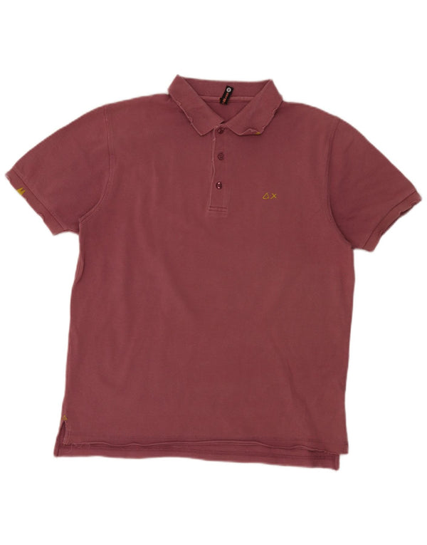 Polo Sun68 Hombre Pequeño Algodón Burdeos