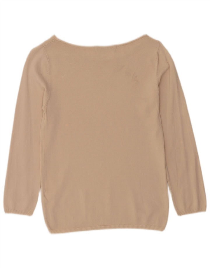 Zara Mujer Blusa Top UK 42 Medio Beige