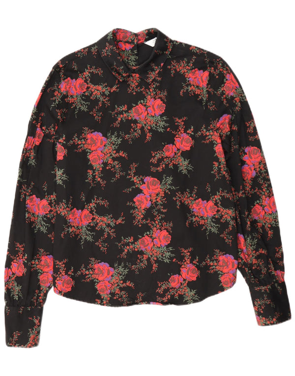 & Other Stories Blusa de manga larga para mujer Top EU 36 Small Black Floral