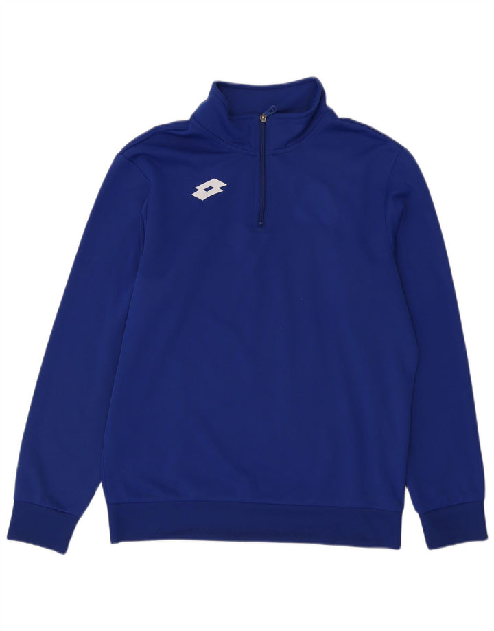 Lotto - Sudadera con cuello y cremallera para hombre, color azul