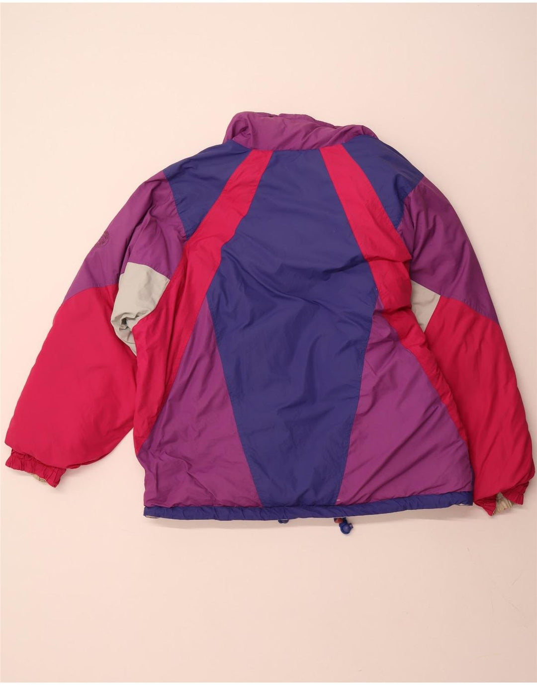 VINTAGE Chaqueta reversible con capucha para mujer Poliéster color beige grande