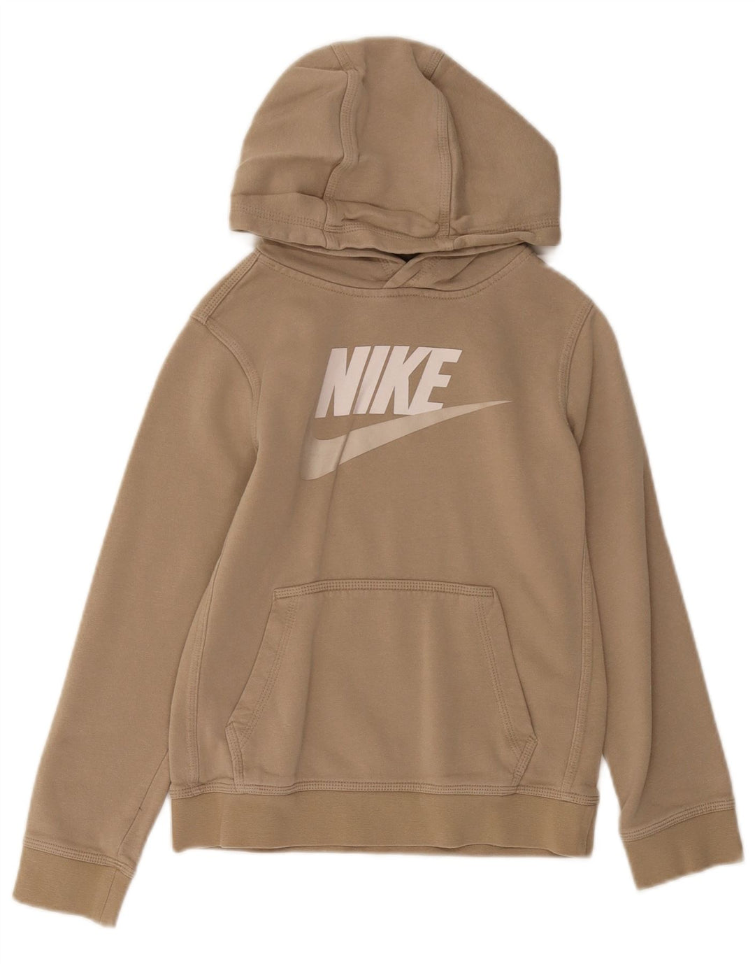 Nike - Sudadera con capucha para niño, 10-11 años, algodón beige medio