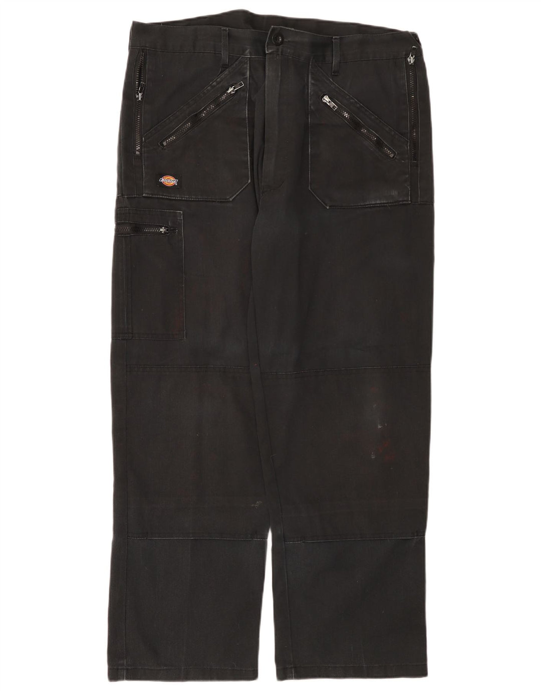 Dickies Pantalones cargo rectos para hombre W38 L29 Poliéster negro