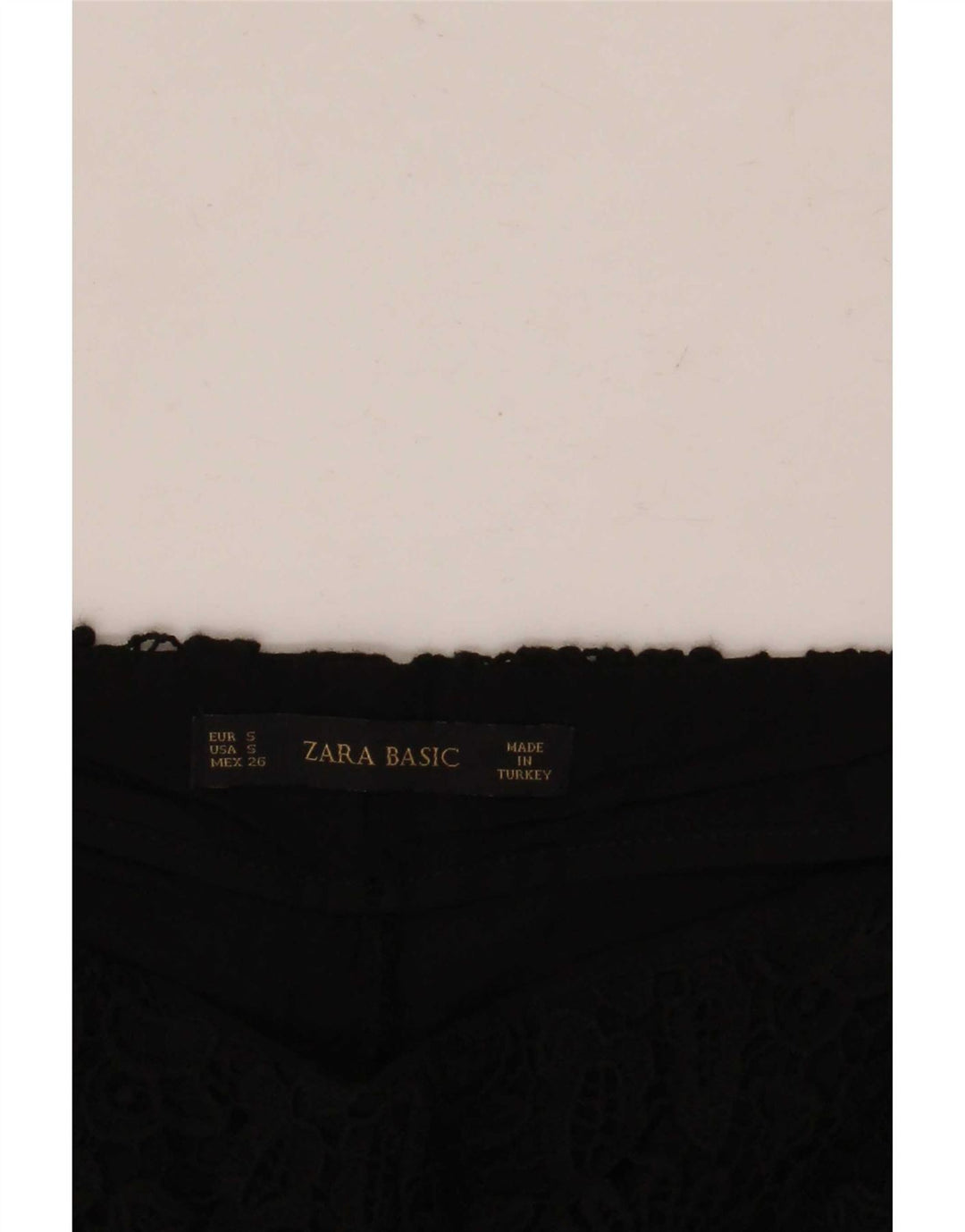Zara Mujer Pantalones Cortos Casuales Pequeños W26 Negro Floral