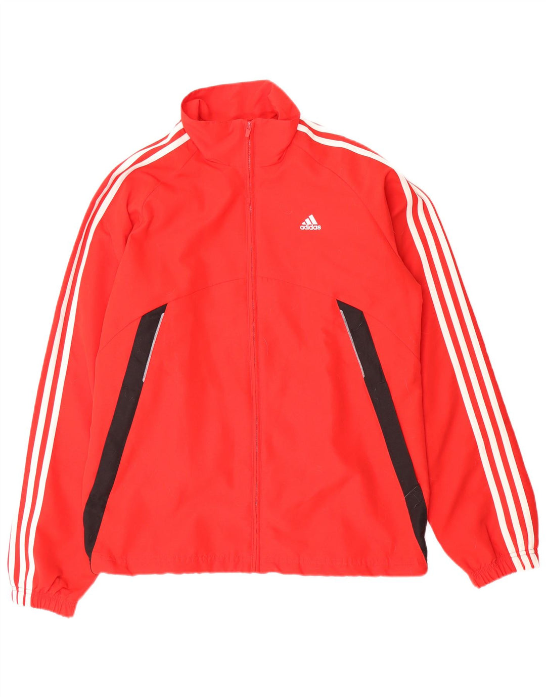 ADIDAS Chaqueta de chándal para hombre UK 38/40 Poliéster color block mediano rojo