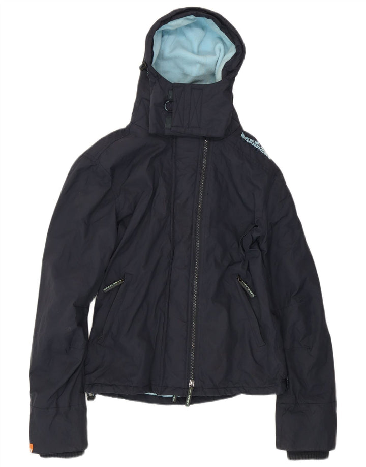 Superdry Chaqueta Cortavientos Con Capucha Para Mujer UK 44 Medium Azul Marino Nylon