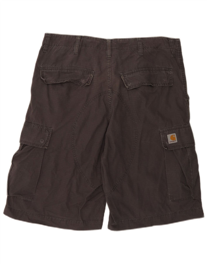 Carhartt Shorts Cargo Hombre W33 Algodón Gris Medio