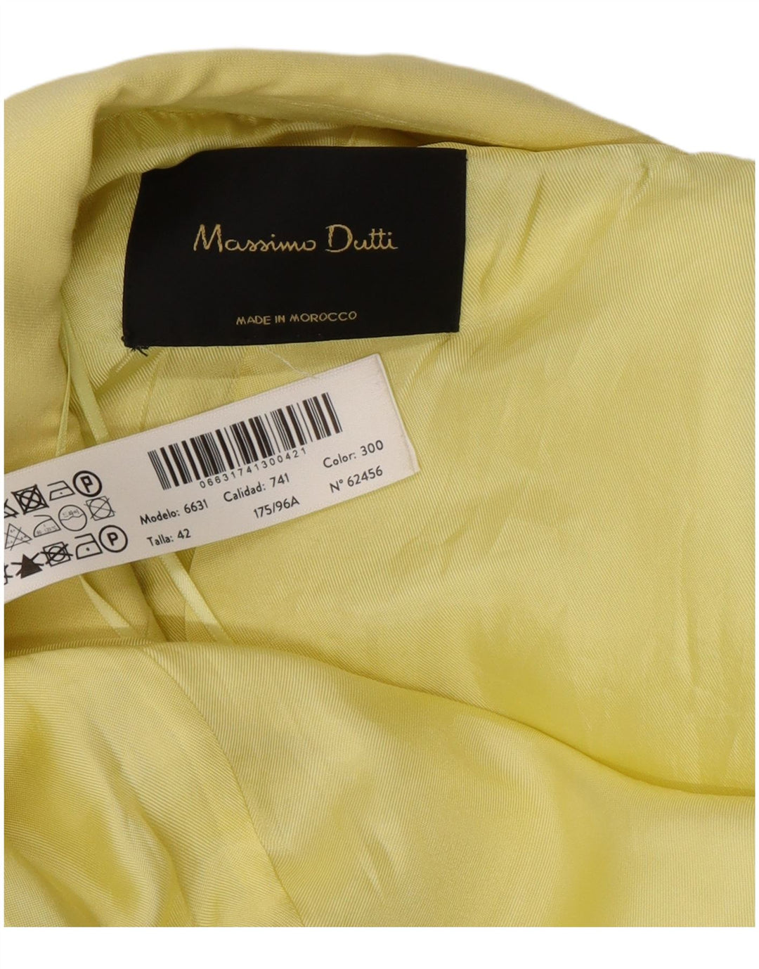 Abrigo Mujer Massimo Dutti EU 42 Grande Viscosa Amarilla