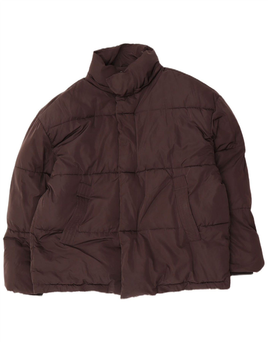 ZARA Chaqueta acolchada holgada para hombre UK 36 Small Poliéster negro