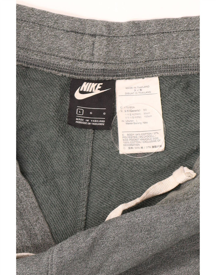 Nike - Pantalones cortos deportivos con gráficos para hombre, algodón gris grande