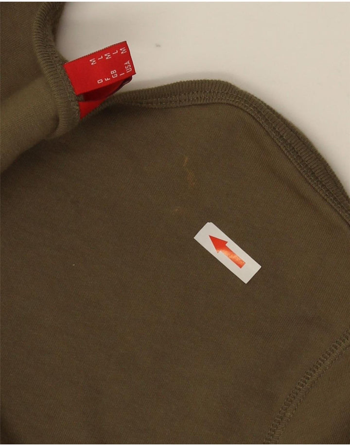 Esprit Top corto con gráfico para mujer, manga larga, UK 44, algodón verde medio