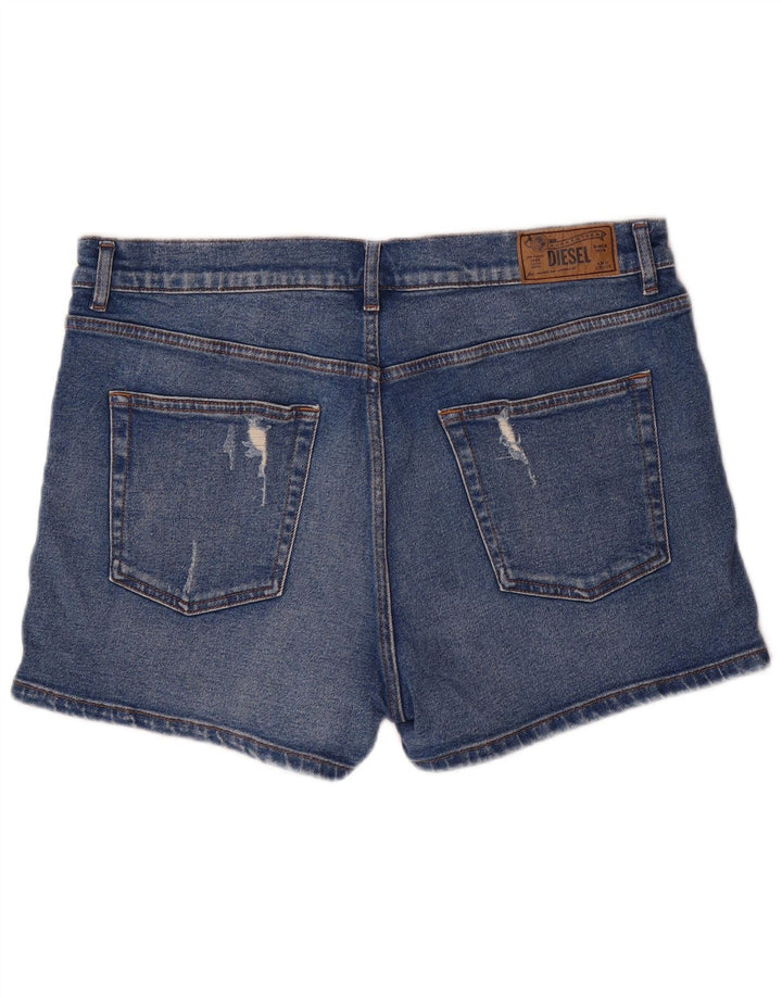 DIESEL Shorts De Mezclilla Desgastados W31 Algodón Azul Medio Mujer