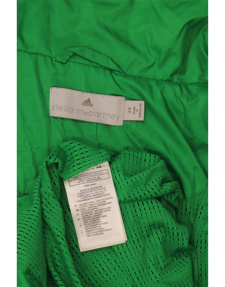 Adidas Chaqueta impermeable Stella McCartney para mujer EU 34 XS Verde Poliéster