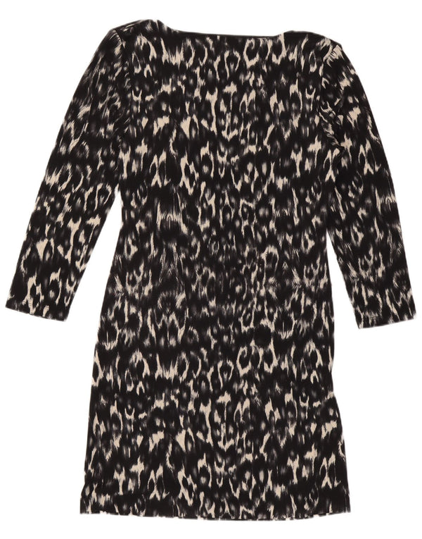 Fenn Wright Manson Vestido tubo para mujer Reino Unido 44 Grande Estampado animal negro