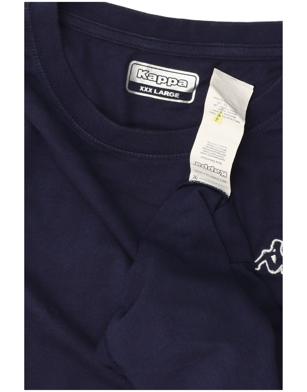 Kappa Camiseta Hombre Top 3XL Azul Marino Algodón
