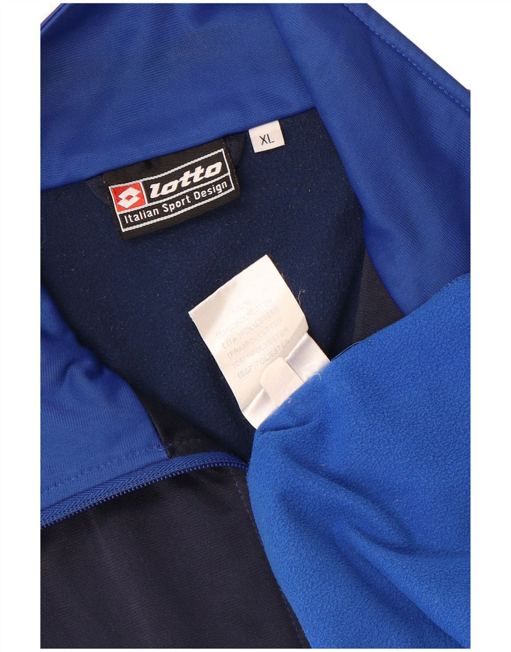 Lotto Hombre Chándal Top Chaqueta XL Azul Colorblock Poliéster