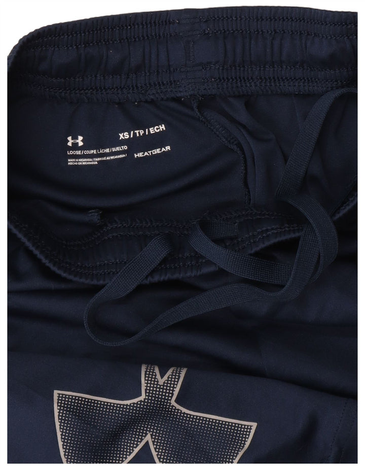 UNDER ARMOUR Pantalones cortos deportivos Heat Gear Graphic para mujer UK 4 XS Azul marino