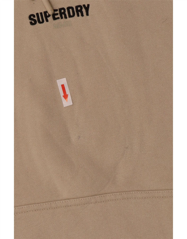 Superdry Hombre Sudadera Con Capucha Jersey De Algodón Beige Medio