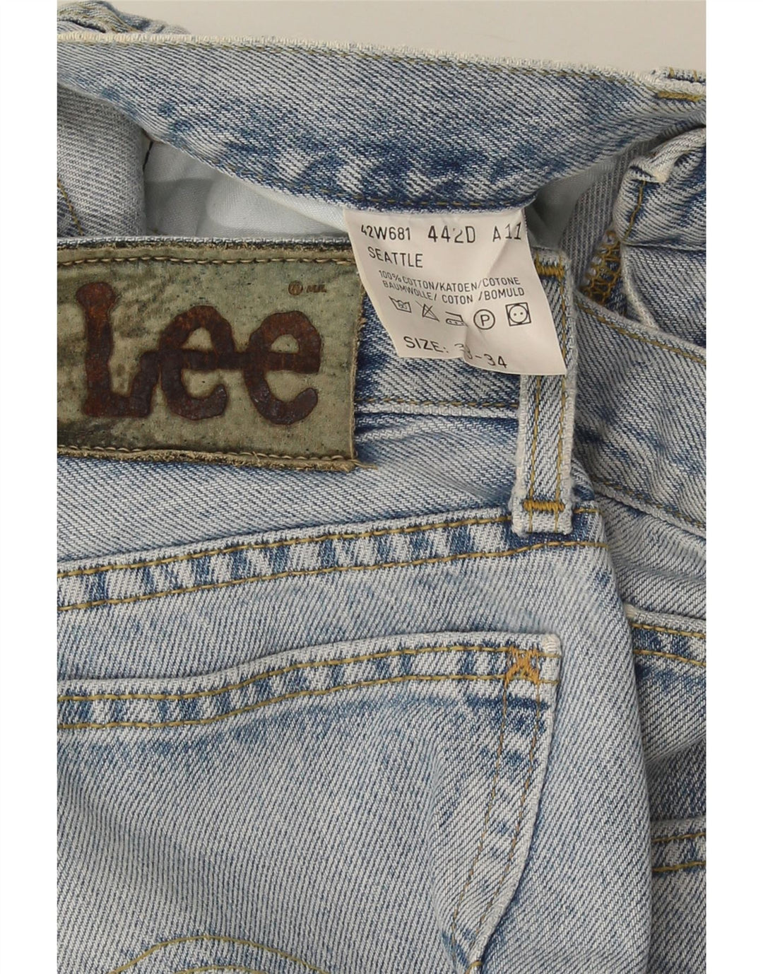 Vaqueros rectos Lee para hombre W33 L34 Algodón azul