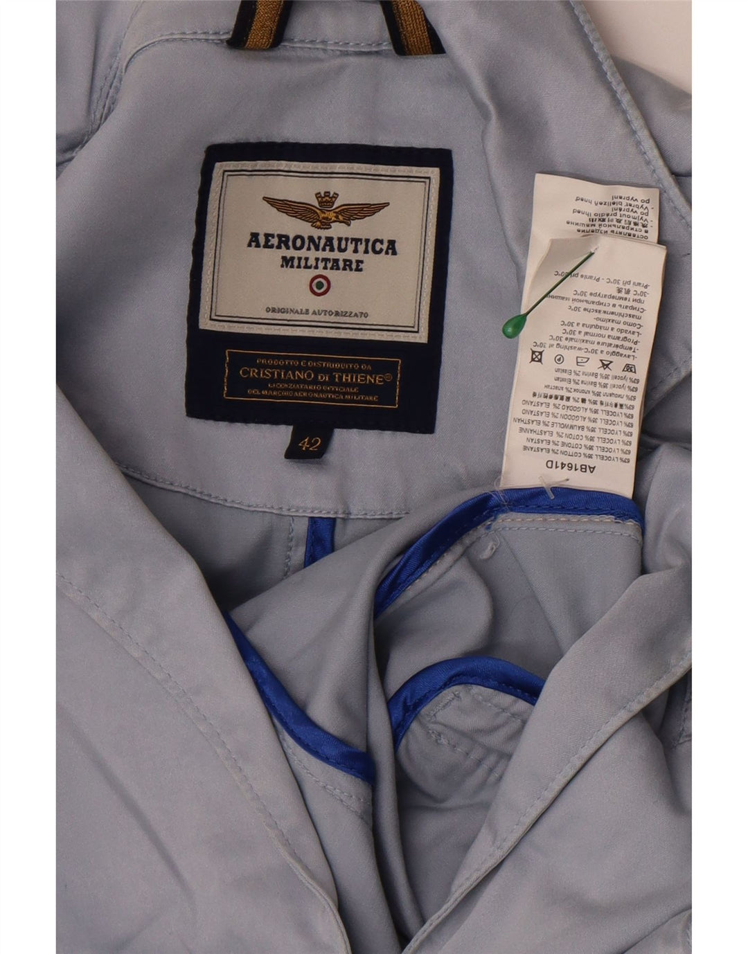 Aeronautica Militare Chaqueta Blazer de 2 Botones para Mujer IT 42 Azul Medio