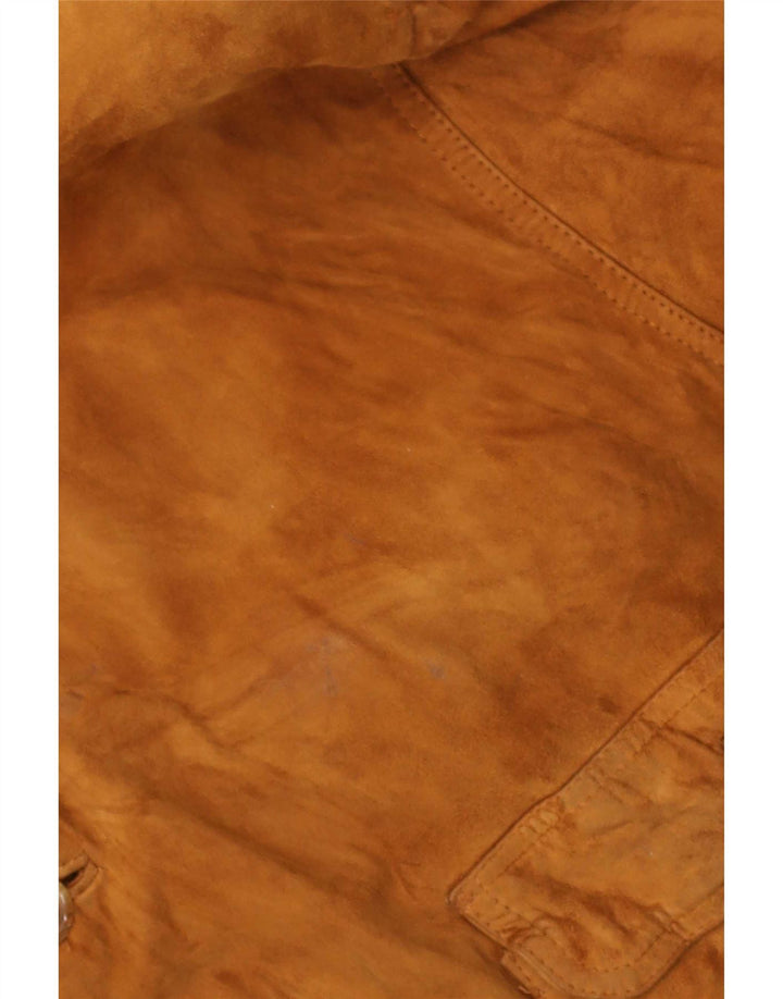 Chaqueta bomber de ante para hombre Evolution UK 44 2XL Cuero beige