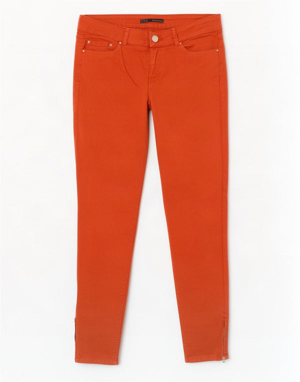 Zara Vaqueros Pitillo Mujer EU 40 Mediano W30 L29 Algodón Naranja