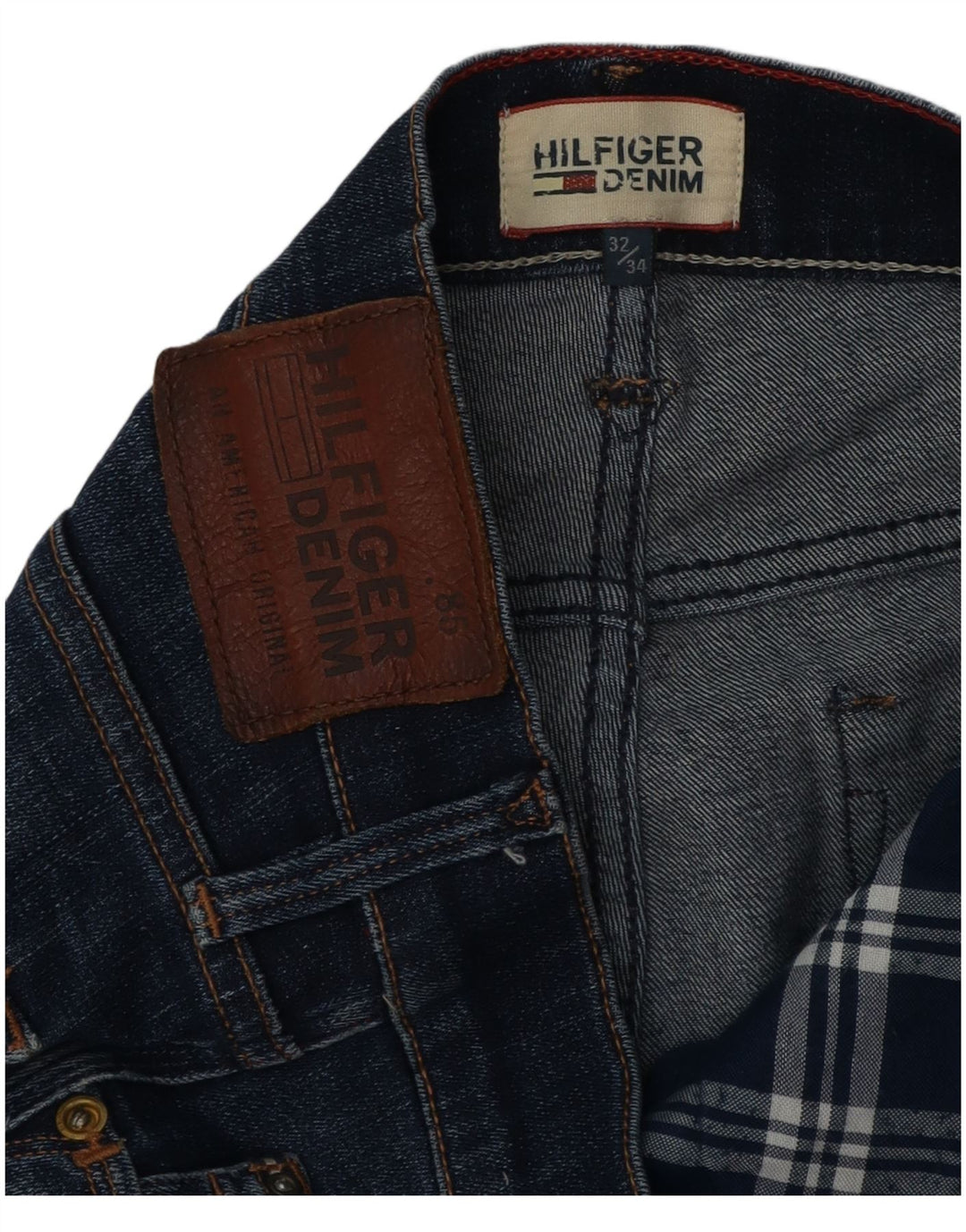 Tommy Hilfiger Vaqueros rectos para hombre W32 L31 Azul marino
