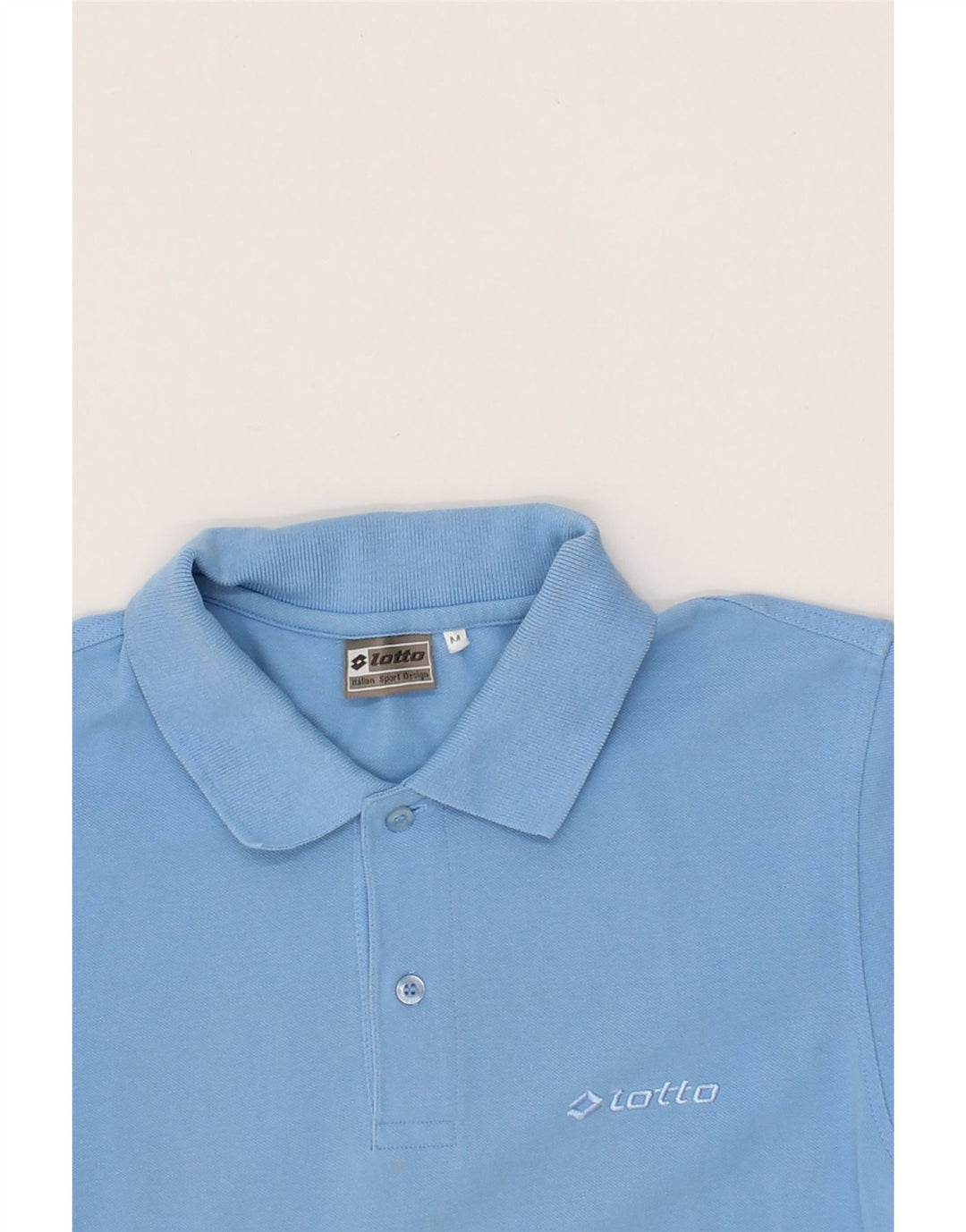 LOTTO Mens Polo Shirt Medium Blue Vintage Lotto and Second-Hand Lotto from Messina Hembry 