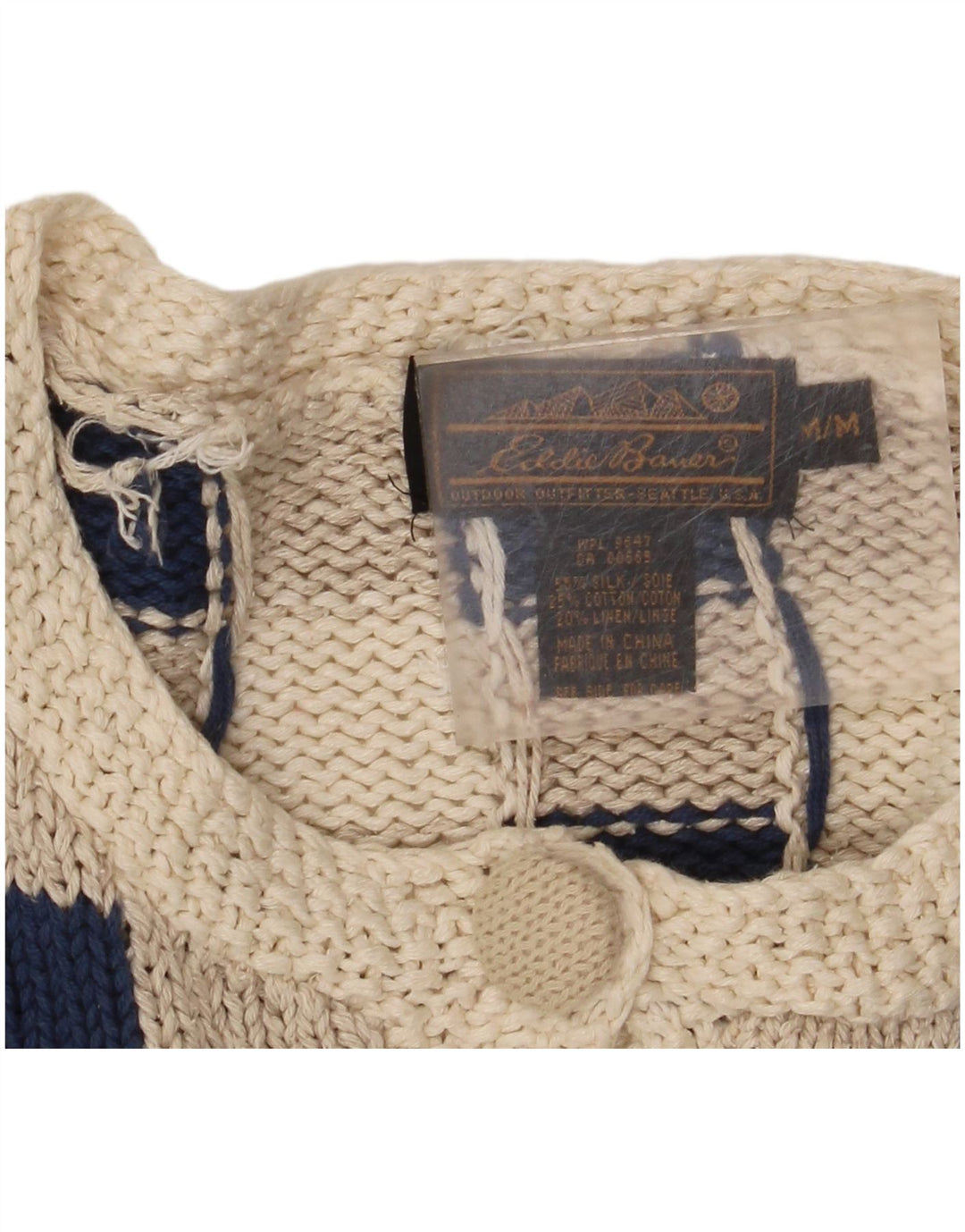 Eddie Bauer Suéter tipo cárdigan corto para mujer Reino Unido 14 Seda a cuadros gris medio